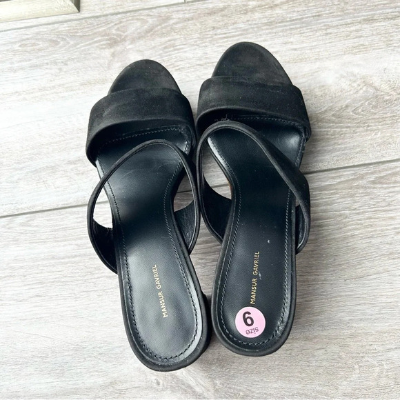 Mansur Gavriel Black Suede Full Leather Slide Sandal Made in Italy - Picture 6 of 16